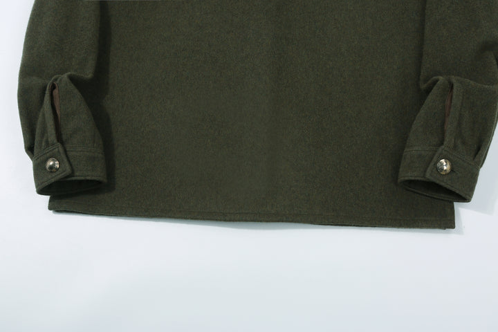 Stevenson Overall Co. Brave Man – BM2 Wool Navajo shirt - Heather Olive