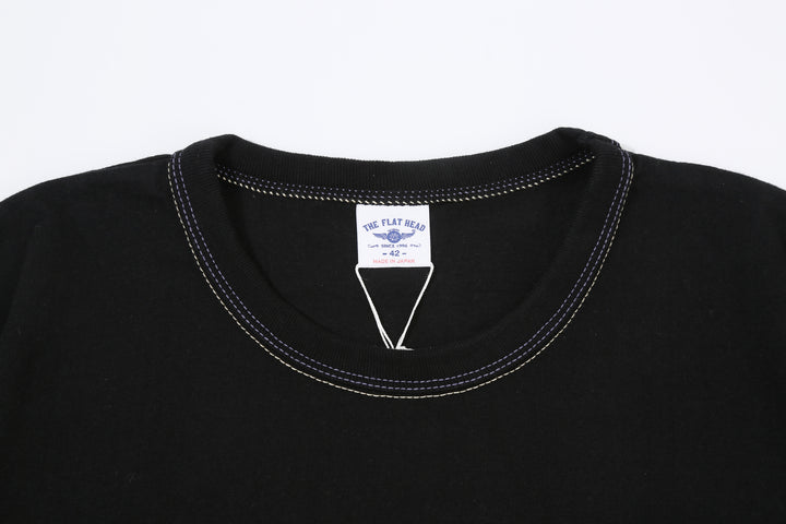 The Flat Head FN-THC-053 chopper gradation print T-shirt black collar