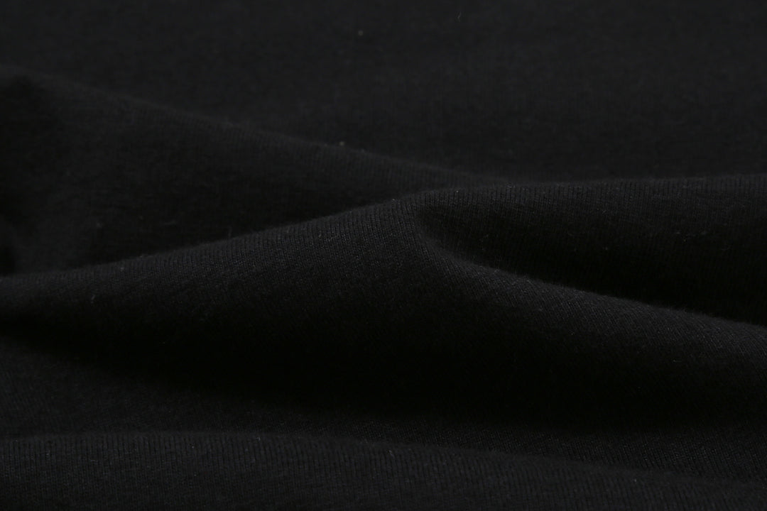 The Flat Head FN-THC-053 chopper gradation print T-shirt black fabric close up