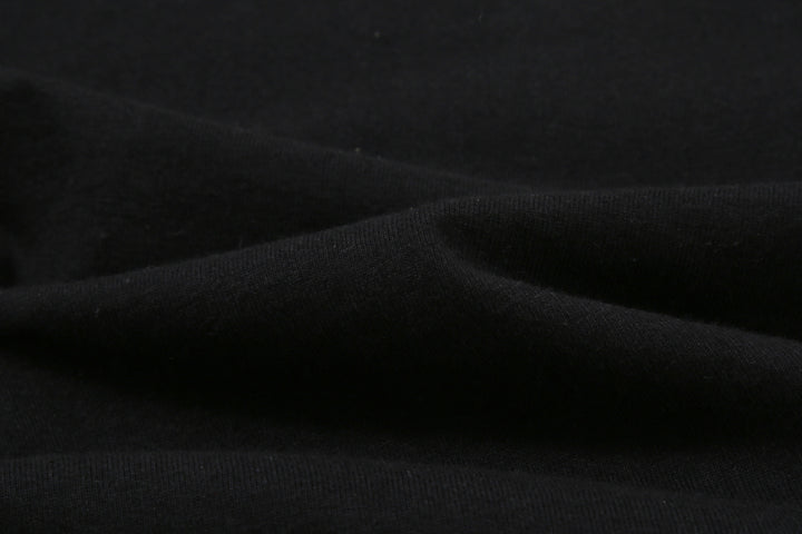 The Flat Head FN-THC-053 chopper gradation print T-shirt black fabric close up