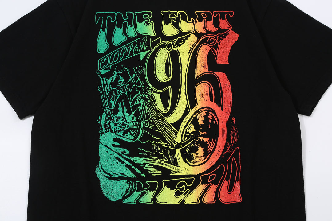 The Flat Head FN-THC-053A Chopper Gradation Graphic T-Shirt - Crew Neck