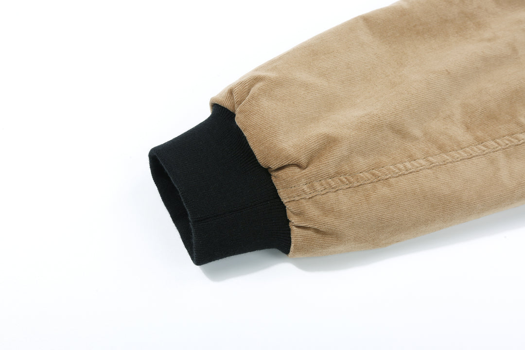 Stevenson Overall Co. Golden Era Athletic - GA1 Classic Varsity Jacket - Dark Green x Beige