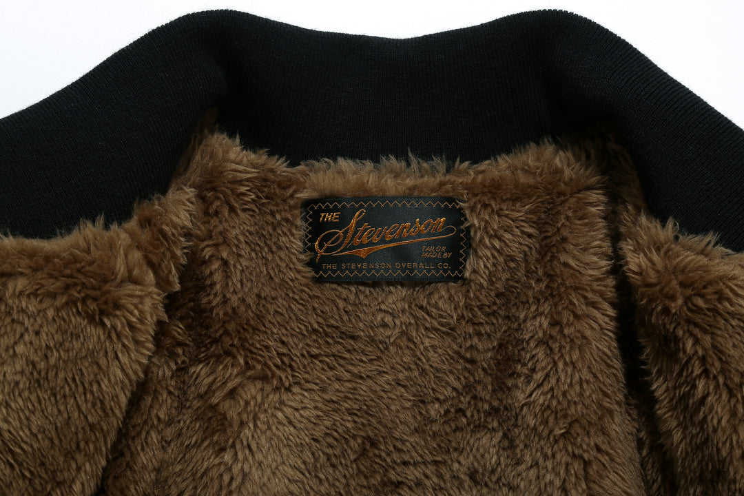 Stevenson Overall Co. Golden Era Athletic - GA1 Classic Varsity Jacket - Dark Green x Beige