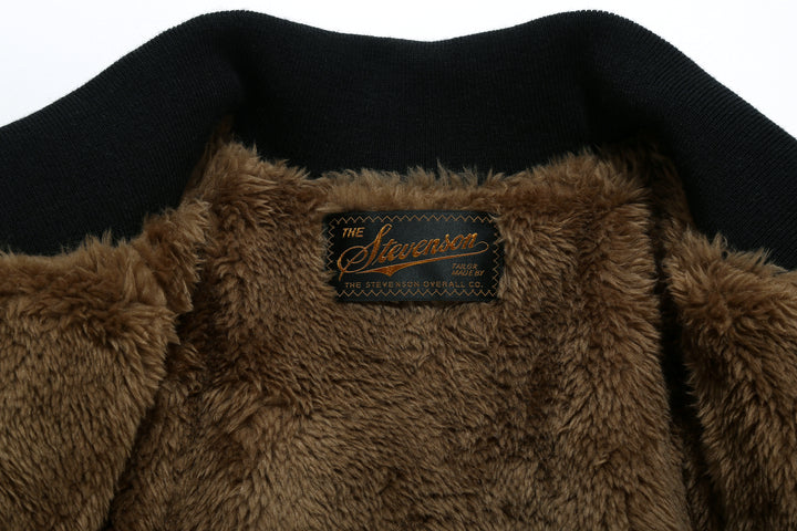 Stevenson Overall Co. Golden Era Athletic - GA1 Classic Varsity Jacket - Dark Green x Beige