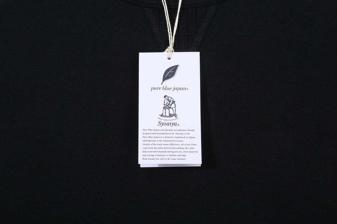 Pure Blue Japan 5409-IDBK Indigo Sweatshirt Black Overdye – Brand Hang Tag Detail