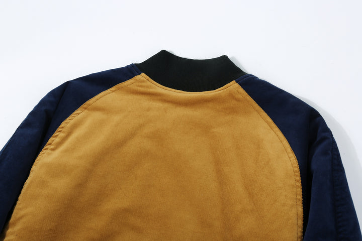 Stevenson Overall Co. Golden Era Athletic - GA1 Classic Varsity Jacket - Mustard x Navy