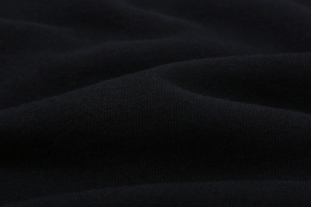 Pure Blue Japan 5409-IDBK Indigo Sweatshirt Black Overdye – Cotton Knit Texture Close-Up