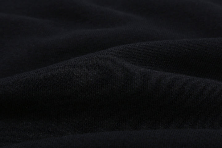 Pure Blue Japan 5409-IDBK Indigo Sweatshirt Black Overdye – Cotton Knit Texture Close-Up