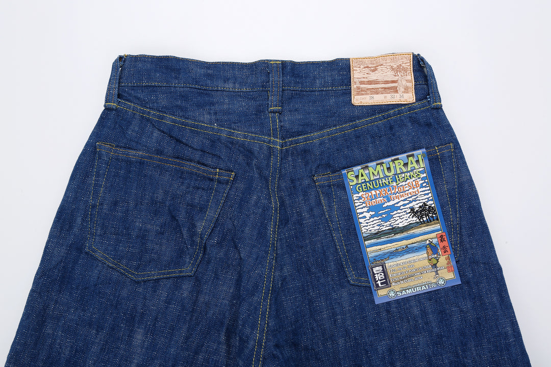 Samurai Jeans S211XX17oz-SLB Murakumo 17oz selvedge slub denim relaxed tapered fit full view back