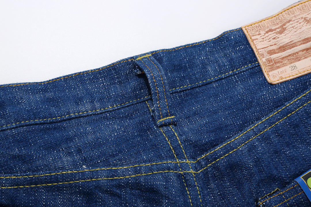 Samurai Jeans S211XX17oz-SLB Murakumo 17oz selvedge slub denim relaxed tapered fit belt loop