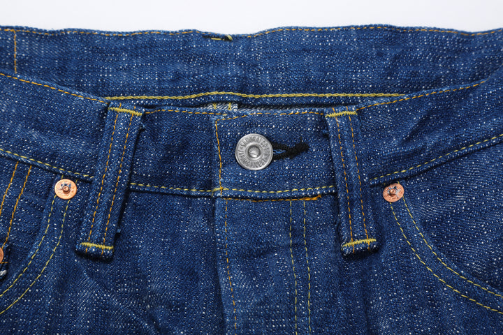 Samurai Jeans S211XX17oz-SLB Murakumo 17oz selvedge slub denim relaxed tapered fit button detail