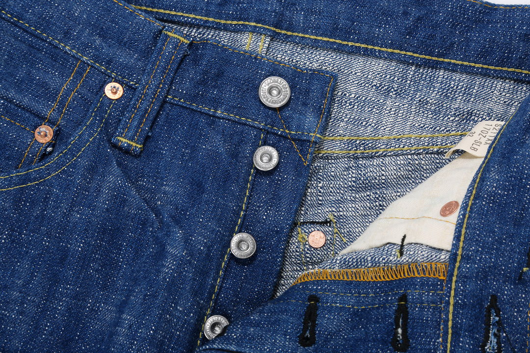 Samurai Jeans S211XX17oz-SLB Murakumo 17oz selvedge slub denim relaxed tapered fit buttons 