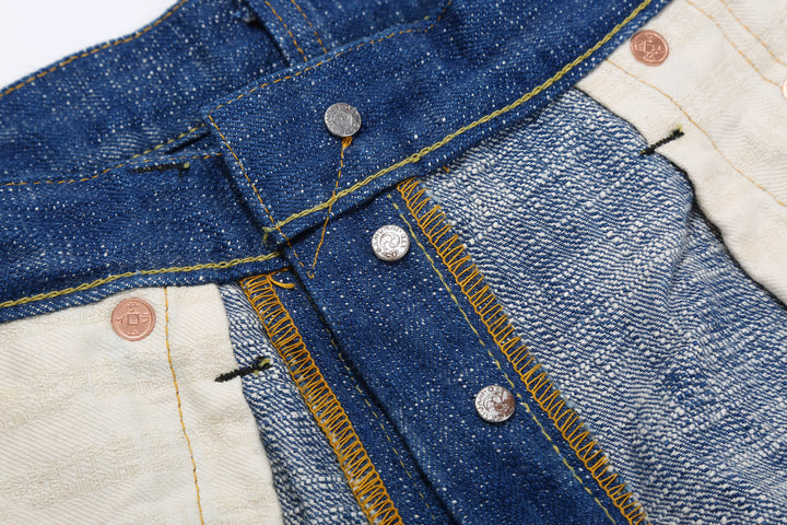 Samurai Jeans S211XX17oz-SLB Murakumo 17oz selvedge slub denim relaxed tapered fit button back side