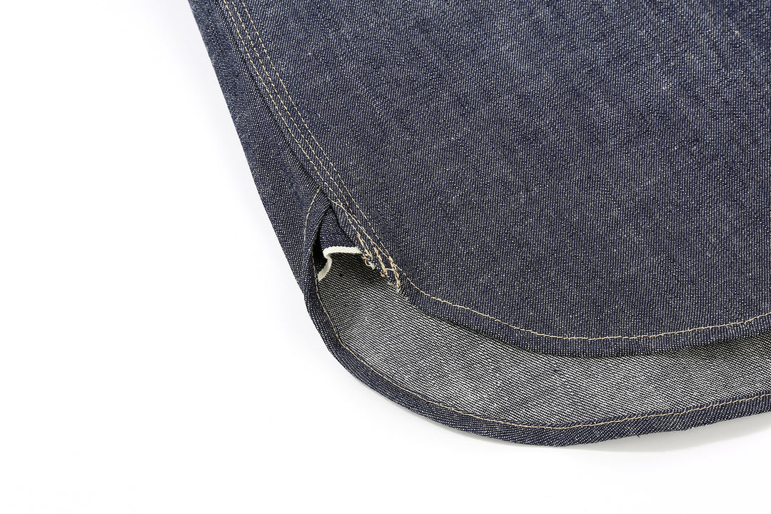 Deluxeware 7640 10.5oz selvedge denim work shirt made in Japan indigo denim shirt selvedge side gussets