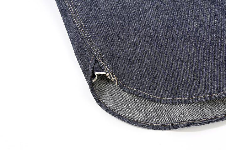 Deluxeware 7640 10.5oz selvedge denim work shirt made in Japan indigo denim shirt selvedge side gussets
