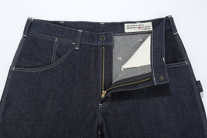 boncoura 15oz selvedge indigo denim painter pants straight fit