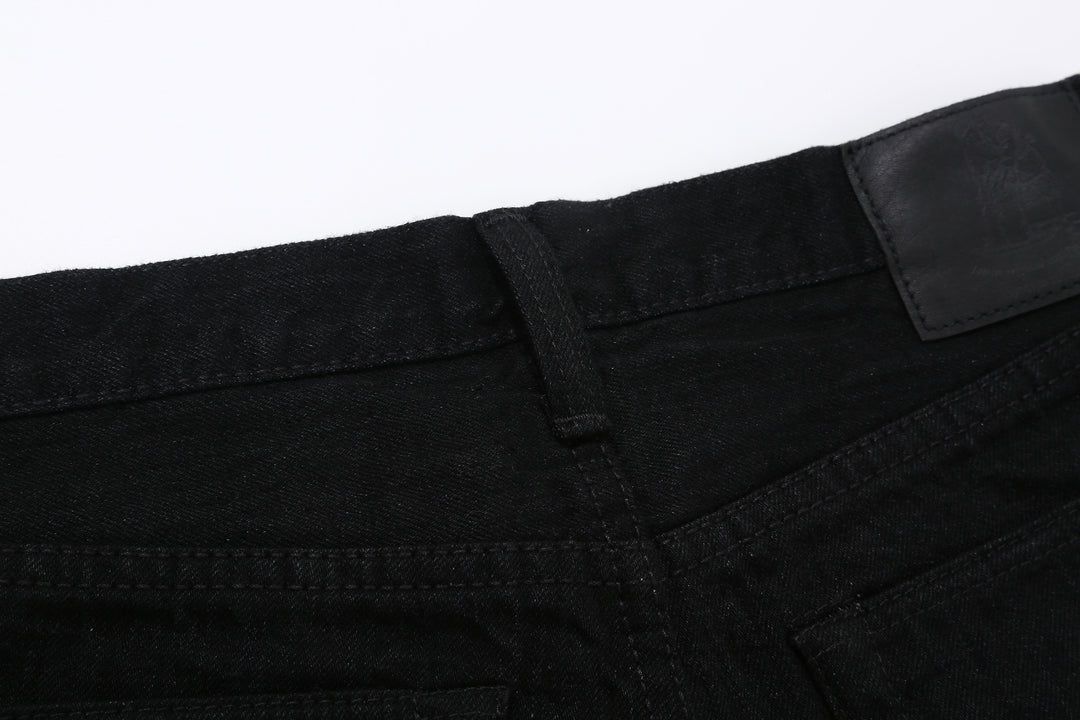 Pure Blue Japan XX-019-BK 14oz Black x Black Selvedge Denim - Relaxed Tapered Fit