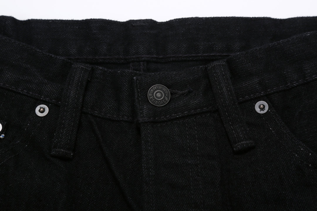 Pure Blue Japan XX-019-BK 14oz Black x Black Selvedge Denim - Relaxed Tapered Fit