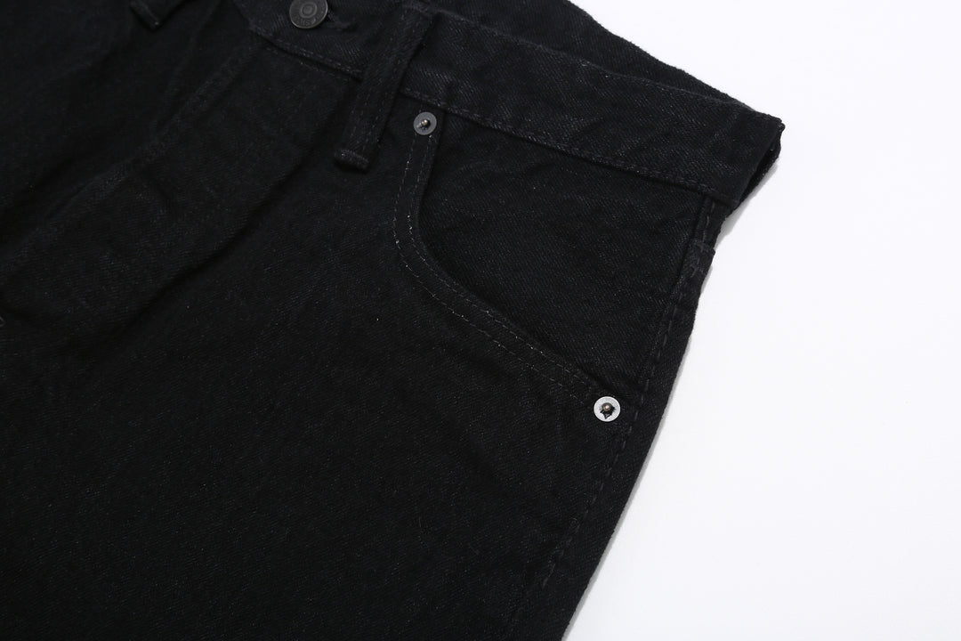 Pure Blue Japan XX-019-BK 14oz Black x Black Selvedge Denim - Relaxed Tapered Fit