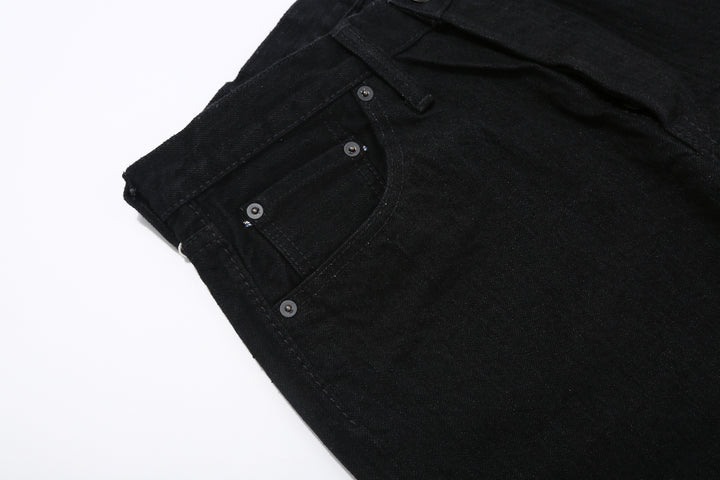 Pure Blue Japan XX-019-BK 14oz Black x Black Selvedge Denim - Relaxed Tapered Fit