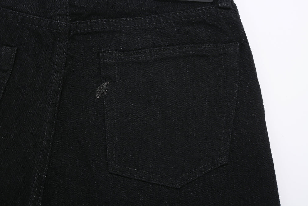 Pure Blue Japan black selvedge denim XX-003 regular straight jeans Japan back pocket