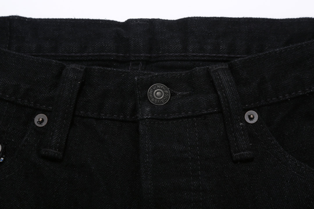 Pure Blue Japan XX-003-BK 14oz Black x Black Selvedge Denim - Regular Straight Fit