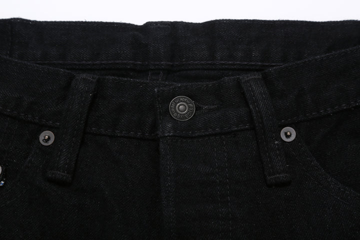 Pure Blue Japan XX-003-BK 14oz Black x Black Selvedge Denim - Regular Straight Fit