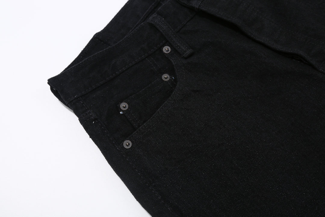 Pure Blue Japan XX-003-BK 14oz Black x Black Selvedge Denim - Regular Straight Fit