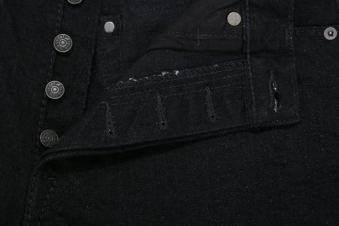 Pure Blue Japan XX-003-BK 14oz Black x Black Selvedge Denim - Regular Straight Fit