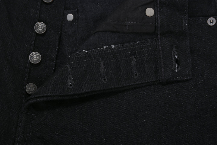 Pure Blue Japan XX-003-BK 14oz Black x Black Selvedge Denim - Regular Straight Fit
