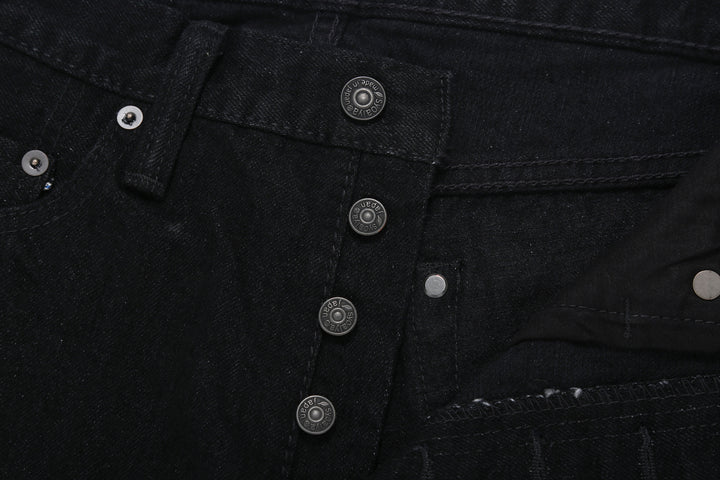 Pure Blue Japan XX-003-BK 14oz Black x Black Selvedge Denim - Regular Straight Fit
