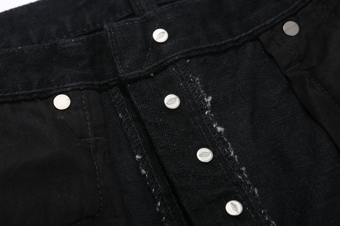 Pure Blue Japan XX-003-BK 14oz Black x Black Selvedge Denim - Regular Straight Fit