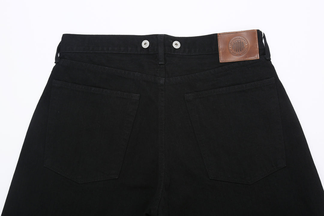 Moto Motor New Vintage 12oz Selvedge Old Baggy Denim - Black x Black