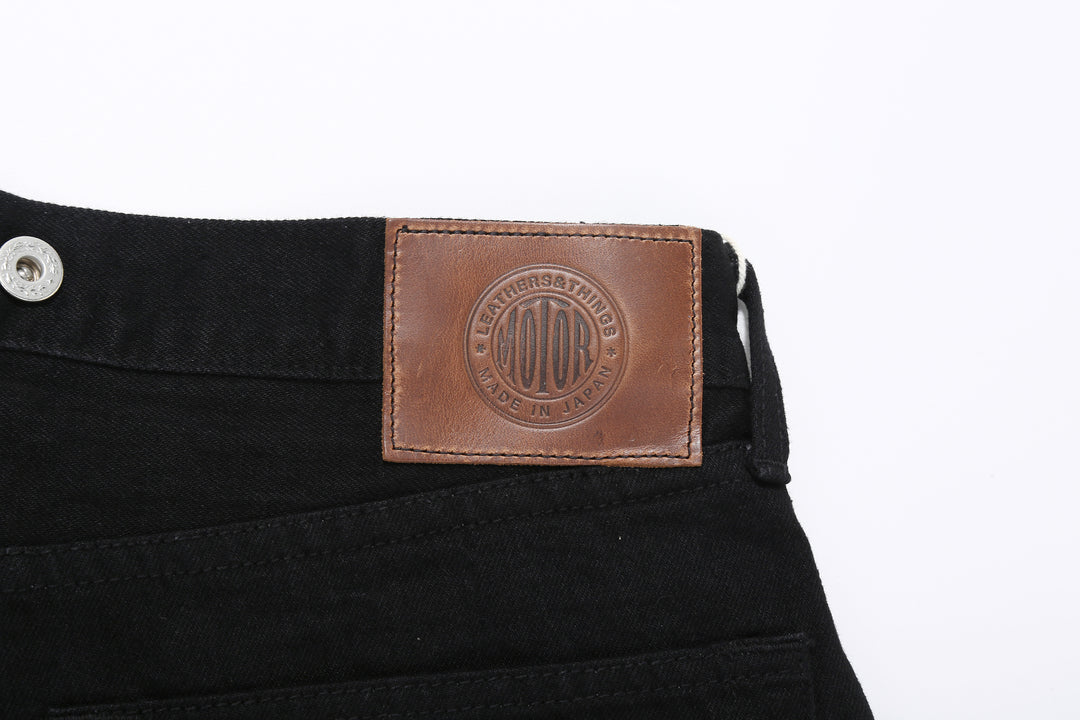 Moto Motor New Vintage 12oz Selvedge Old Baggy Denim - Black x Black