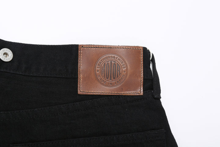 Moto Motor New Vintage 12oz Selvedge Old Baggy Denim - Black x Black