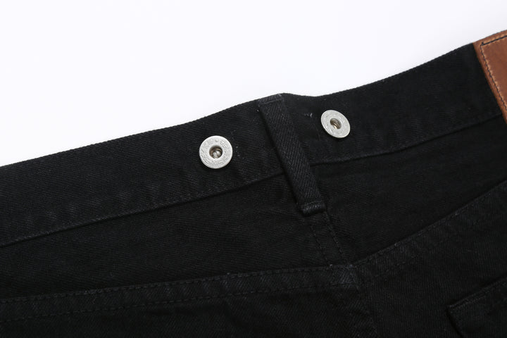 Moto Motor New Vintage 12oz Selvedge Old Baggy Denim - Black x Black
