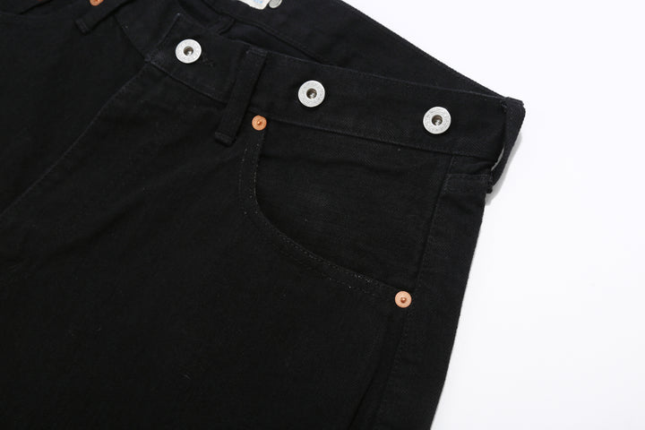 Moto Motor New Vintage 12oz Selvedge Old Baggy Denim - Black x Black