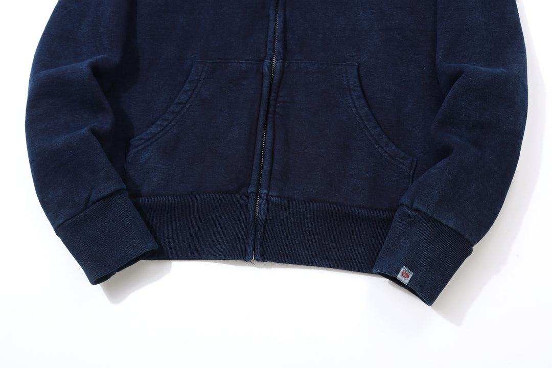 UES 72ZP-ID Indigo-Dyed Heavyweight Full-Zip Hoodie