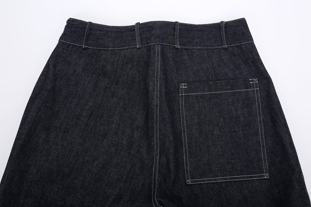 Warehouse & Co. 1930s WPA Double Knee Denim Trousers Light-Ounce Selvedge Denim Made in Japan Back Pocket