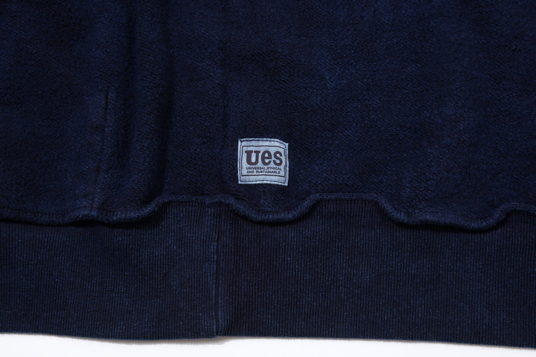 UES 72ZP-ID Indigo-Dyed Heavyweight Full-Zip Hoodie