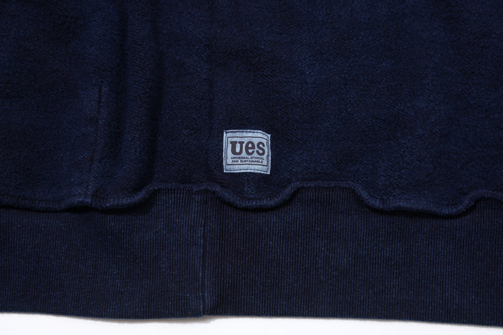 UES 72ZP-ID Indigo-Dyed Heavyweight Full-Zip Hoodie