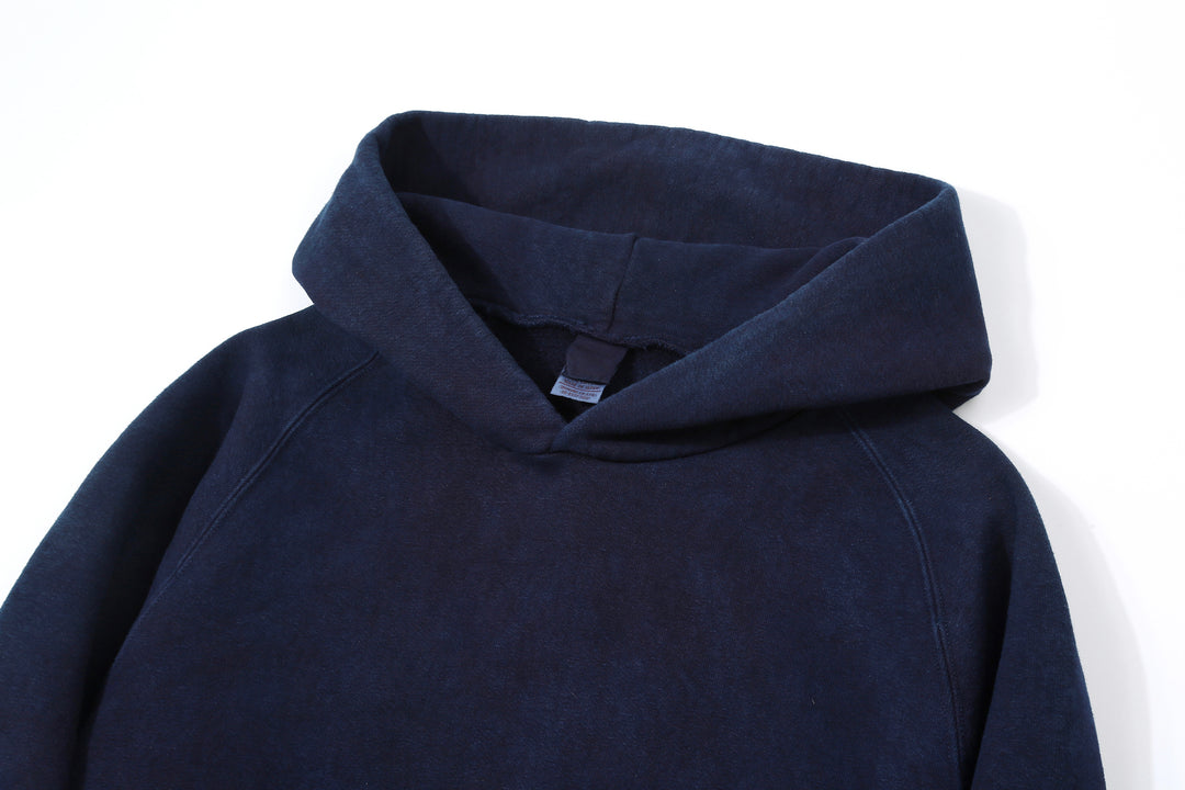 UES 73RF indigo pullover hoodie heavyweight sweat made in Japan kangaroo pocket hooded sweatshirt 