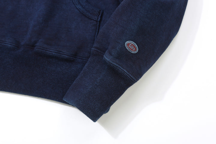 UES 73RF-ID Indigo-Dyed Heavyweight Pullover Hoodie