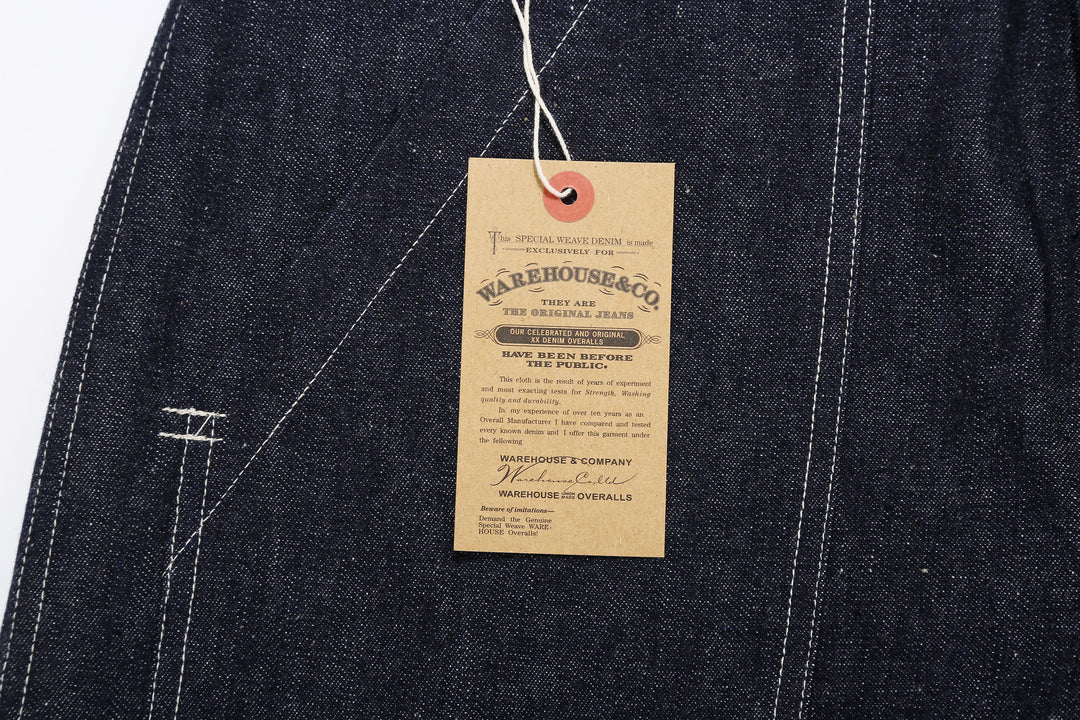 Warehouse & Co. 1930s WPA Double Knee Denim Trousers Light-Ounce Selvedge Denim Made in Japan Paper Tag