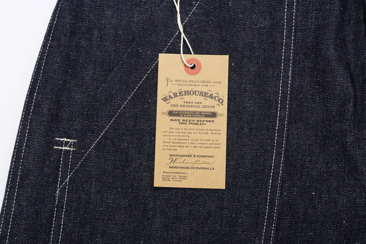 Warehouse & Co. 1930s WPA Double Knee Denim Trousers Light-Ounce Selvedge Denim Made in Japan Paper Tag