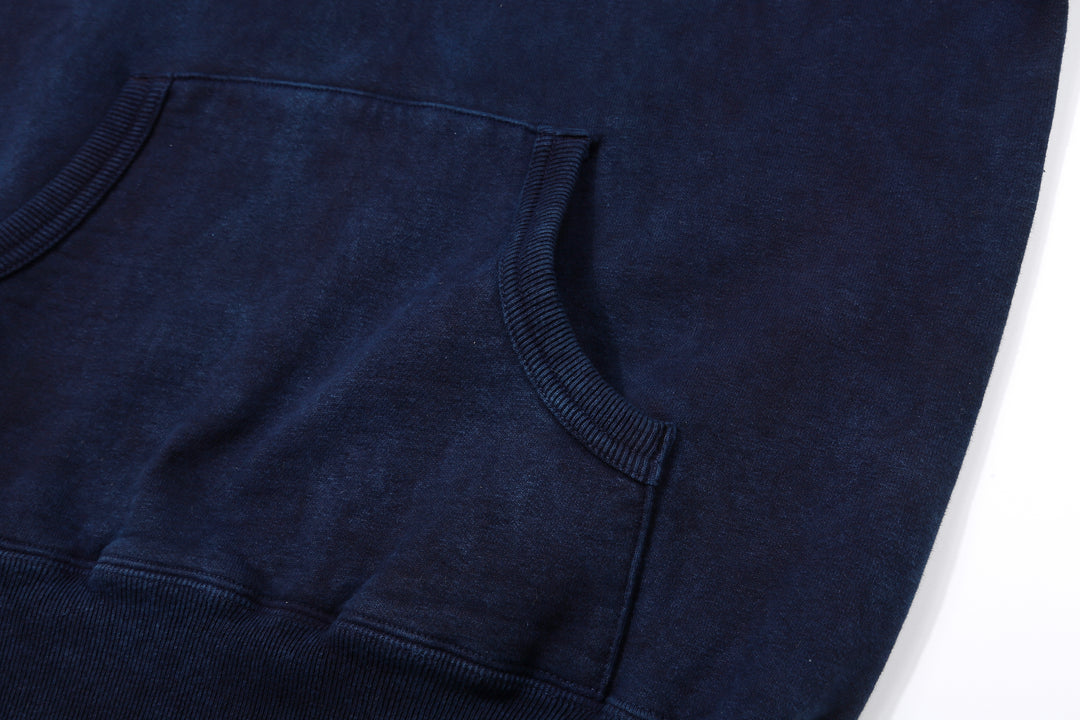 UES 73RF-ID Indigo-Dyed Heavyweight Pullover Hoodie
