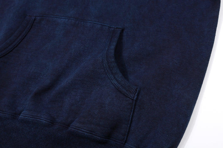 UES 73RF-ID Indigo-Dyed Heavyweight Pullover Hoodie