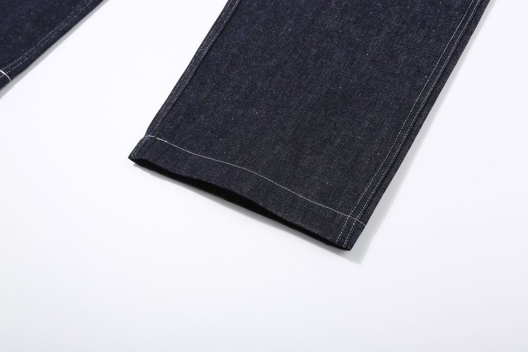 Warehouse & Co. 1930s WPA Double Knee Denim Trousers Light-Ounce Selvedge Denim Made in Japan Leg Opening