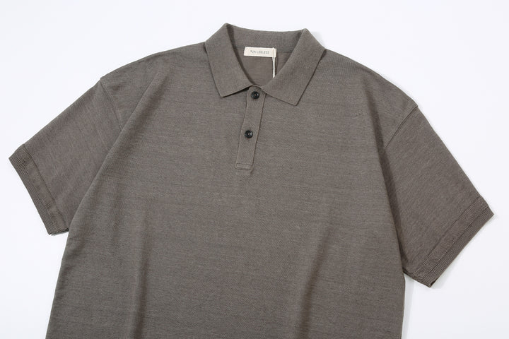 Un-Useless 170218 Plating Knit Linen Polo Shirt Made in Japan Steel Collar