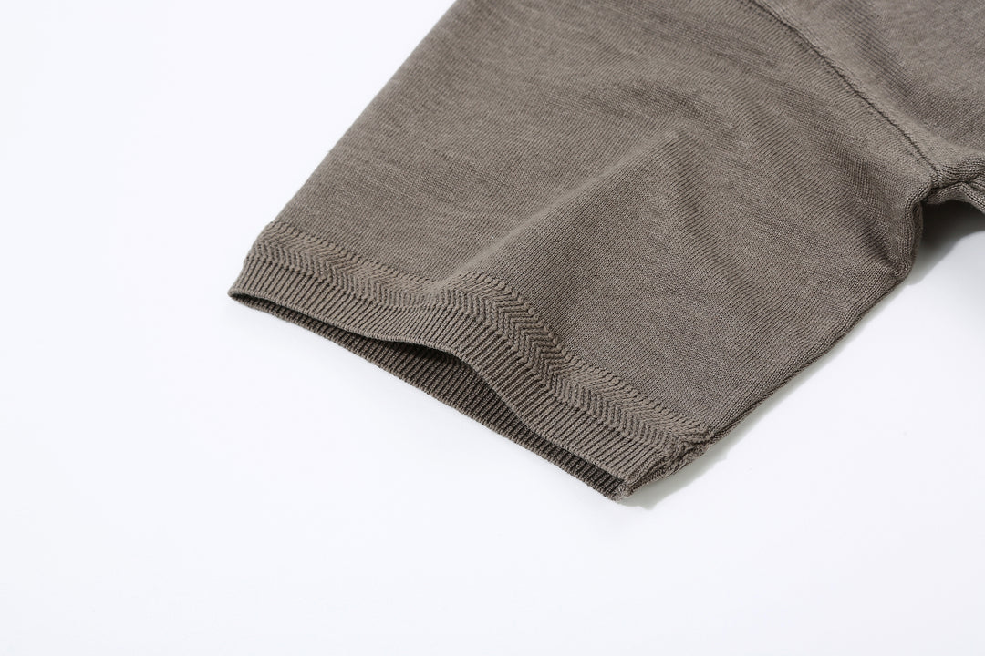 Un-Useless 170218 Plating Knit Linen Polo Shirt Made in Japan Steel Sleeve Rib